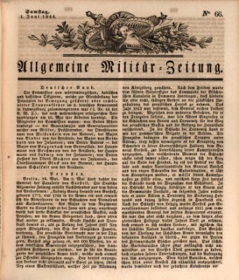 Allgemeine Militär-Zeitung Samstag 1. Juni 1844