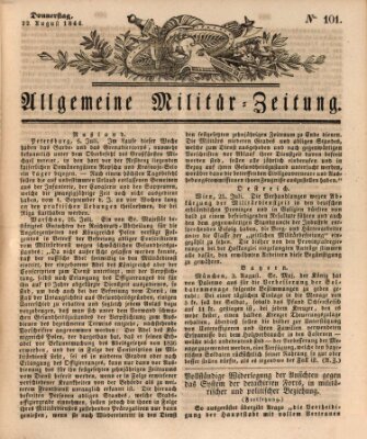Allgemeine Militär-Zeitung Donnerstag 22. August 1844