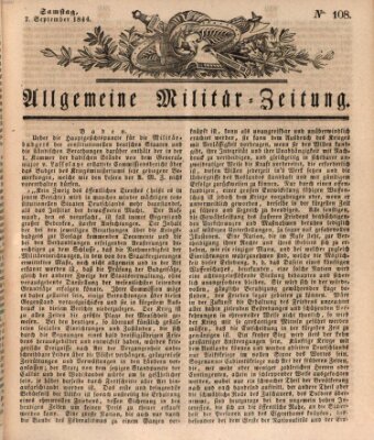 Allgemeine Militär-Zeitung Samstag 7. September 1844
