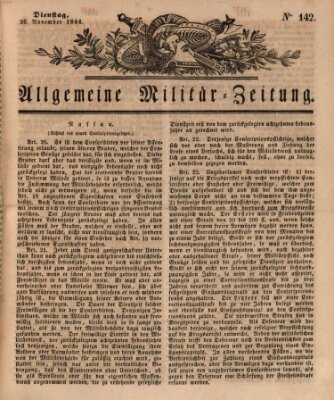 Allgemeine Militär-Zeitung Dienstag 26. November 1844
