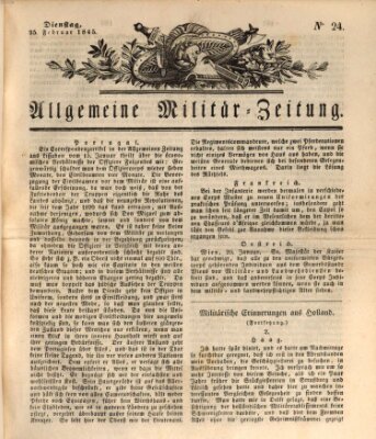 Allgemeine Militär-Zeitung Dienstag 25. Februar 1845