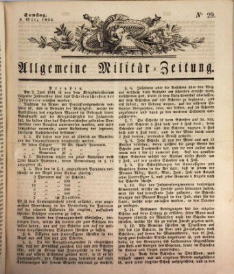 Allgemeine Militär-Zeitung Samstag 8. März 1845