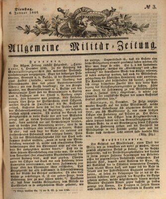 Allgemeine Militär-Zeitung Dienstag 6. Januar 1846