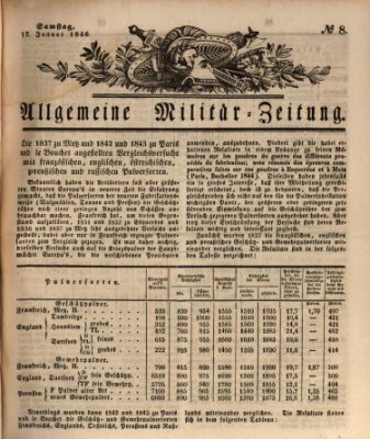 Allgemeine Militär-Zeitung Samstag 17. Januar 1846