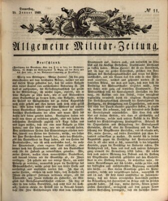 Allgemeine Militär-Zeitung Donnerstag 25. Januar 1849