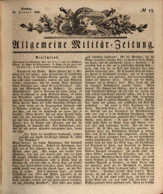 Allgemeine Militär-Zeitung Samstag 27. Januar 1849