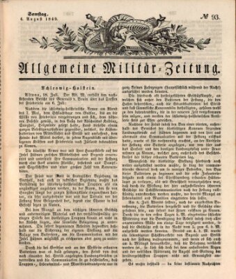 Allgemeine Militär-Zeitung Samstag 4. August 1849