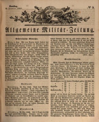 Allgemeine Militär-Zeitung Samstag 19. Januar 1850