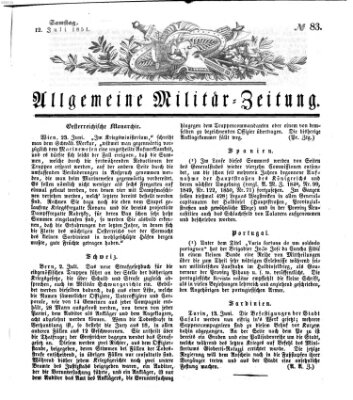 Allgemeine Militär-Zeitung Samstag 12. Juli 1851