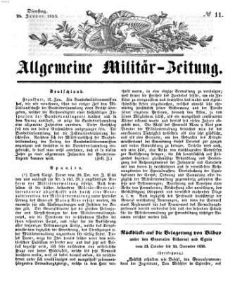Allgemeine Militär-Zeitung Dienstag 25. Januar 1853