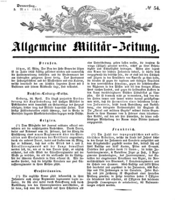 Allgemeine Militär-Zeitung Donnerstag 5. Mai 1853