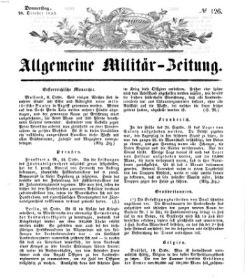 Allgemeine Militär-Zeitung Donnerstag 20. Oktober 1853
