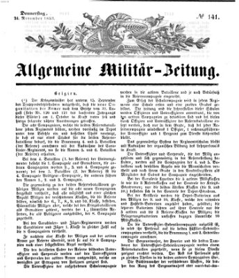 Allgemeine Militär-Zeitung Donnerstag 24. November 1853