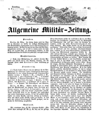Allgemeine Militär-Zeitung Samstag 8. April 1854