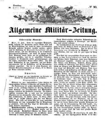 Allgemeine Militär-Zeitung Samstag 29. Juli 1854