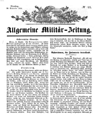 Allgemeine Militär-Zeitung Dienstag 26. September 1854