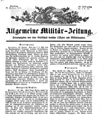Allgemeine Militär-Zeitung Samstag 30. Januar 1858