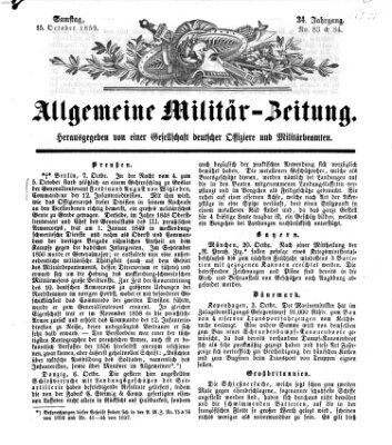 Allgemeine Militär-Zeitung Samstag 15. Oktober 1859