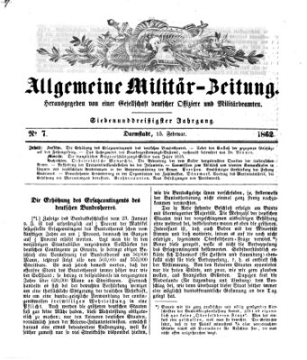 Allgemeine Militär-Zeitung Samstag 15. Februar 1862