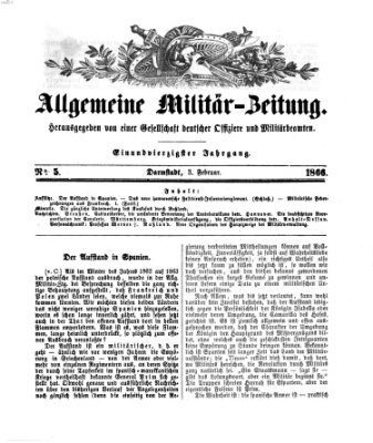 Allgemeine Militär-Zeitung Samstag 3. Februar 1866