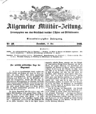 Allgemeine Militär-Zeitung Samstag 19. Mai 1866
