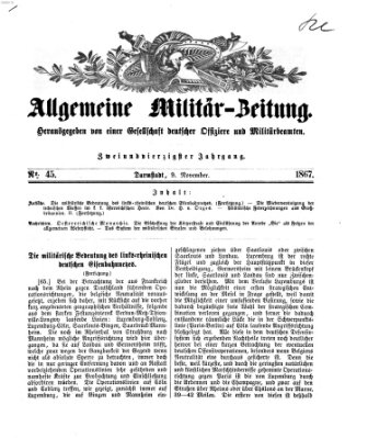 Allgemeine Militär-Zeitung Samstag 9. November 1867
