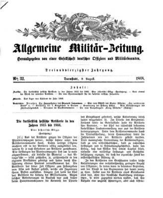 Allgemeine Militär-Zeitung Samstag 8. August 1868