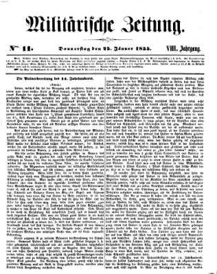 Militärische Zeitung (Militär-Zeitung) Donnerstag 25. Januar 1855