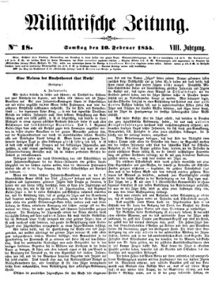 Militärische Zeitung (Militär-Zeitung) Samstag 10. Februar 1855