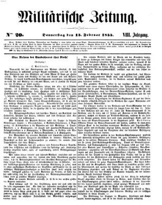 Militärische Zeitung (Militär-Zeitung) Donnerstag 15. Februar 1855