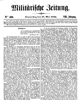 Militärische Zeitung (Militär-Zeitung) Donnerstag 17. Mai 1855
