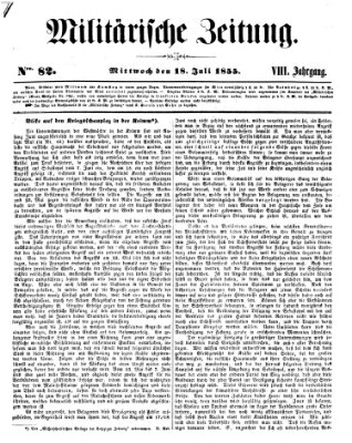 Militärische Zeitung (Militär-Zeitung) Mittwoch 18. Juli 1855