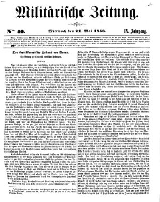 Militärische Zeitung (Militär-Zeitung) Mittwoch 21. Mai 1856