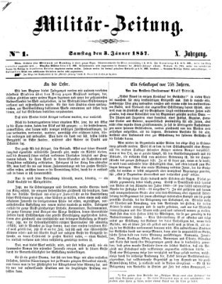 Militär-Zeitung Samstag 3. Januar 1857