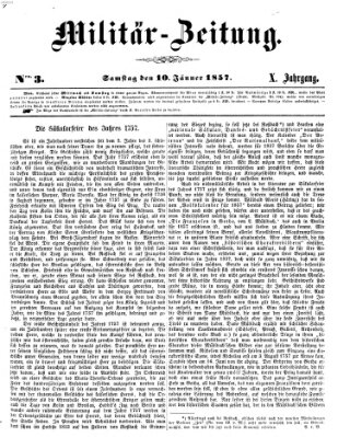 Militär-Zeitung Samstag 10. Januar 1857
