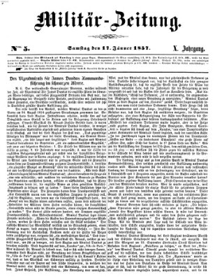 Militär-Zeitung Samstag 17. Januar 1857