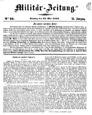 Militär-Zeitung Samstag 22. Mai 1858