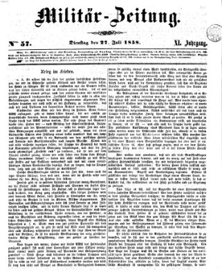 Militär-Zeitung Dienstag 27. Juli 1858