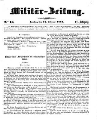 Militär-Zeitung Samstag 22. Februar 1862
