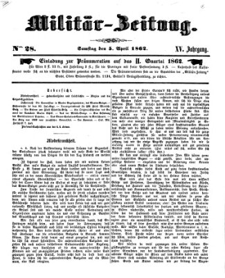 Militär-Zeitung Samstag 5. April 1862