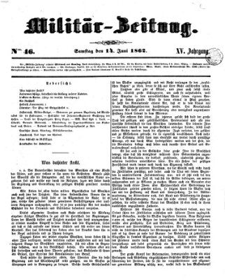 Militär-Zeitung Samstag 14. Juni 1862