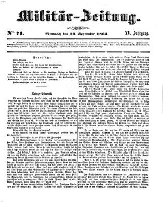 Militär-Zeitung Mittwoch 10. September 1862