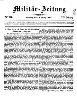 Militär-Zeitung Samstag 14. März 1863