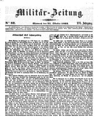 Militär-Zeitung Mittwoch 21. Oktober 1863