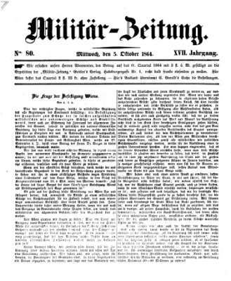 Militär-Zeitung Mittwoch 5. Oktober 1864
