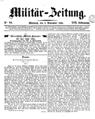 Militär-Zeitung Mittwoch 2. November 1864