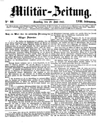 Militär-Zeitung Samstag 29. Juli 1865