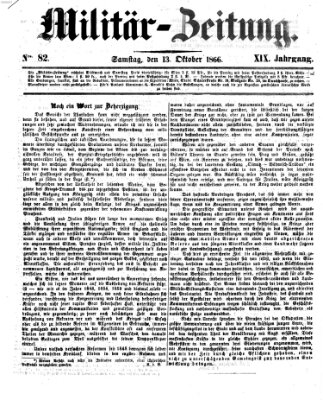 Militär-Zeitung Samstag 13. Oktober 1866