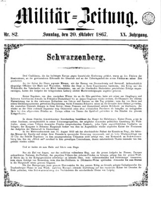 Militär-Zeitung Sonntag 20. Oktober 1867