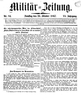 Militär-Zeitung Samstag 26. Oktober 1867